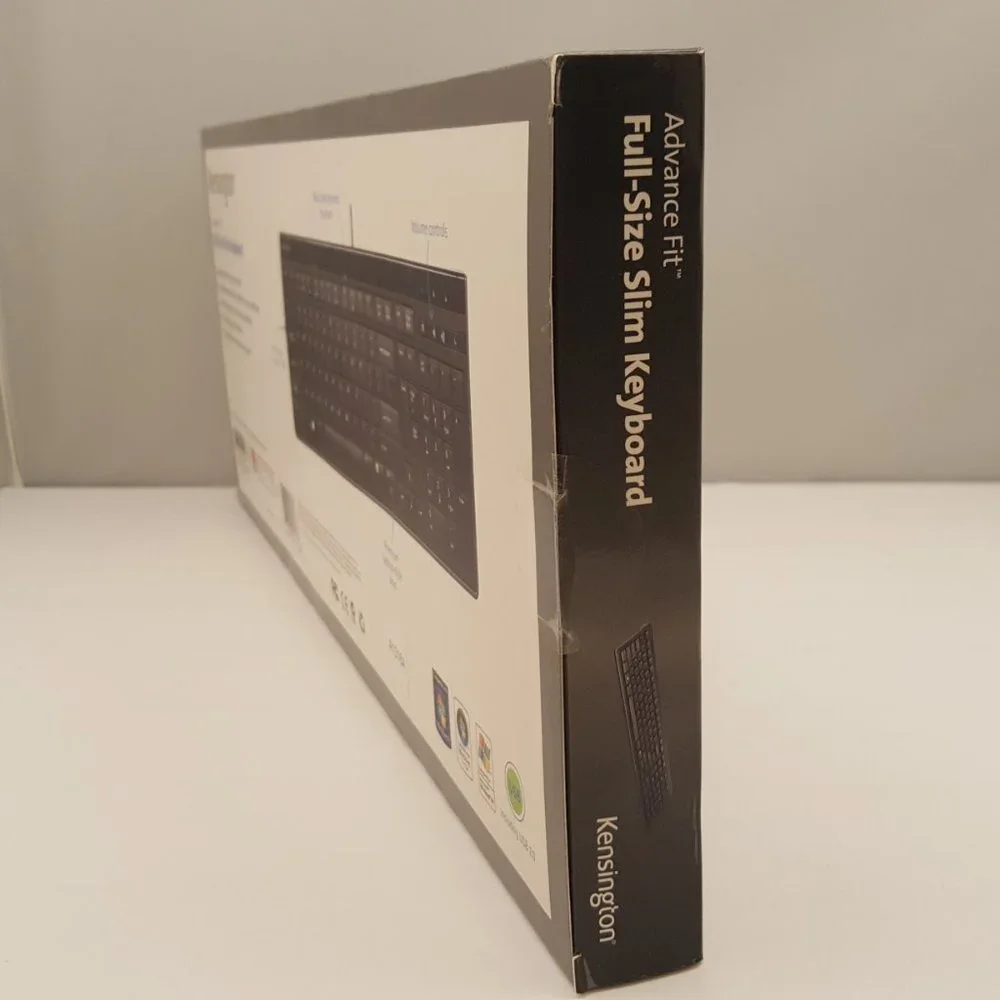 KENSINGTON Advance Fit Full Size Slim Wired Keyboard USB K72357USA NEW